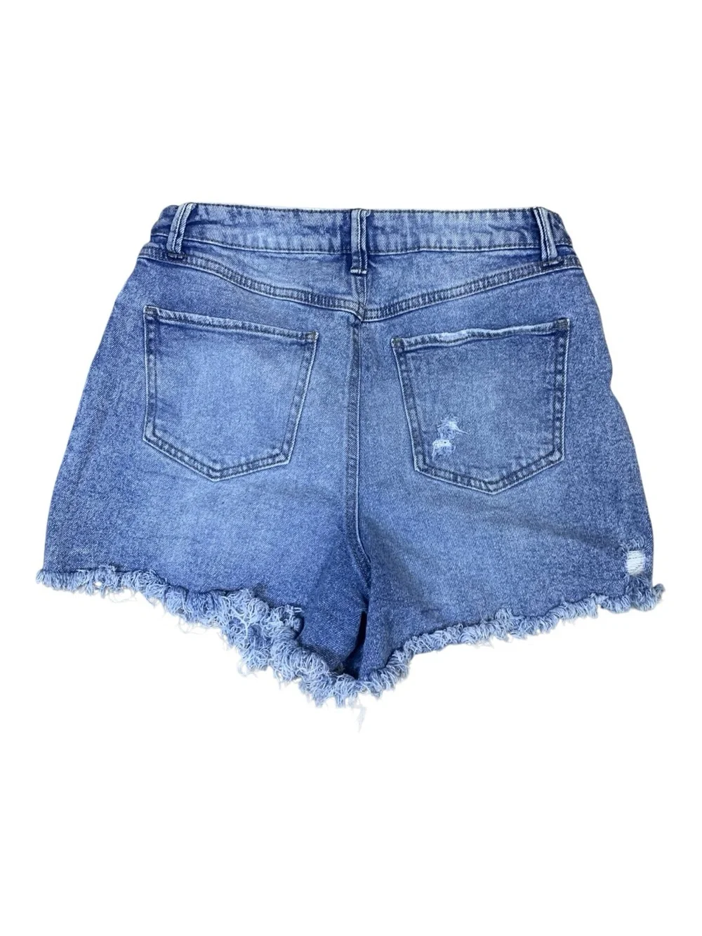 Sincerely Jules Light Wash Distressed Denim Shorts Stretch Cut Off‎ Size 11-12